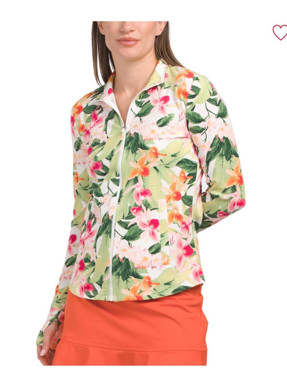 New Tommy Bahama  set large golf comfy tropical skirt with jacket
